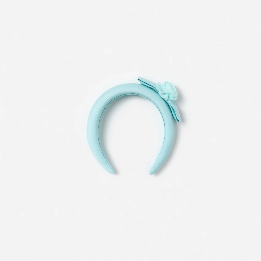 Aqua Flower Bow Headband Aqua Flower Bow Headband