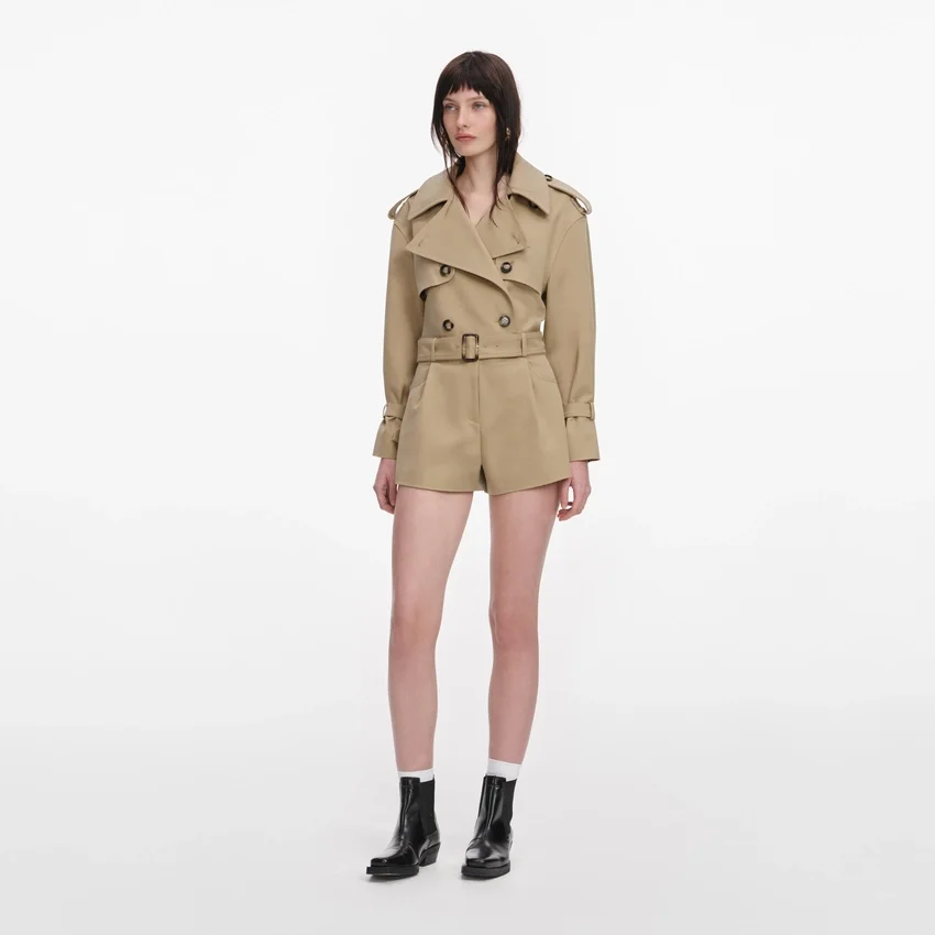 Beige Cotton Playsuit Beige Cotton Playsuit