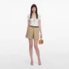Beige Cotton Skort