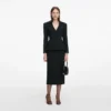 Black Blazer Tailored Midi Dress Black Blazer Tailored Midi Dress