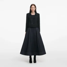 Black Boucle Cropped Jacket