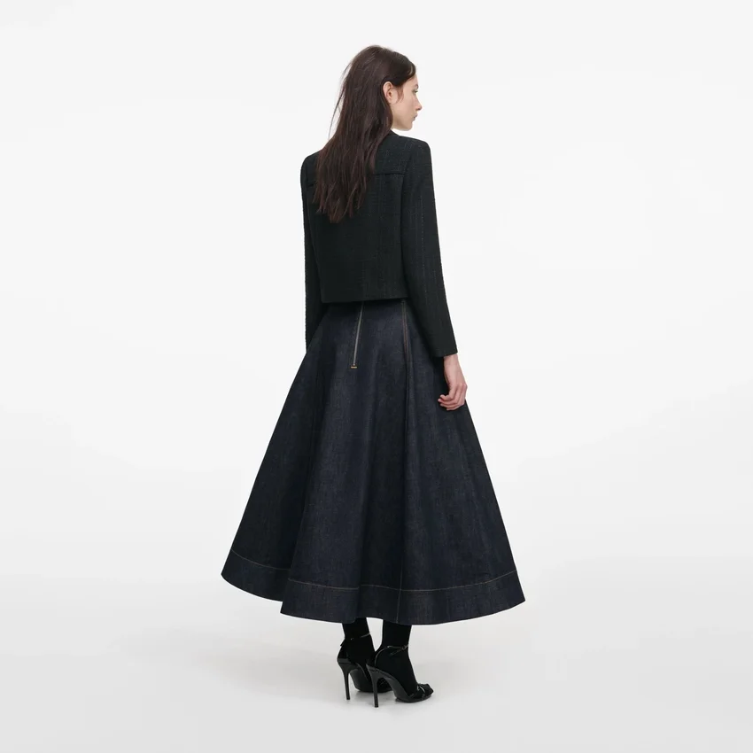 Black Boucle Cropped Jacket Black Boucle Cropped Jacket