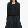 Black Boucle Cropped Jacket Black Boucle Cropped Jacket