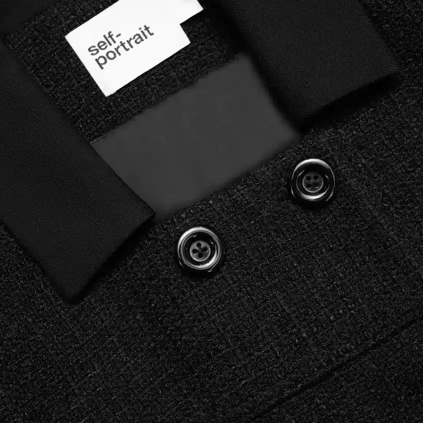 Black Boucle Cropped Jacket Black Boucle Cropped Jacket