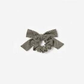 Black Check Hair Bow