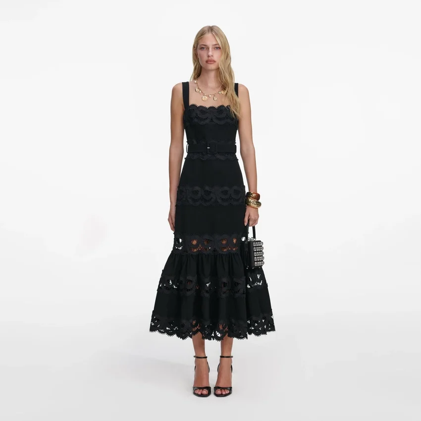 Black Crepe Midi Dress Black Crepe Midi Dress