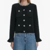 Black Crystal Button Cardigan Black Crystal Button Cardigan