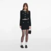 Black Crystal Trim Cardigan Black Crystal Trim Cardigan