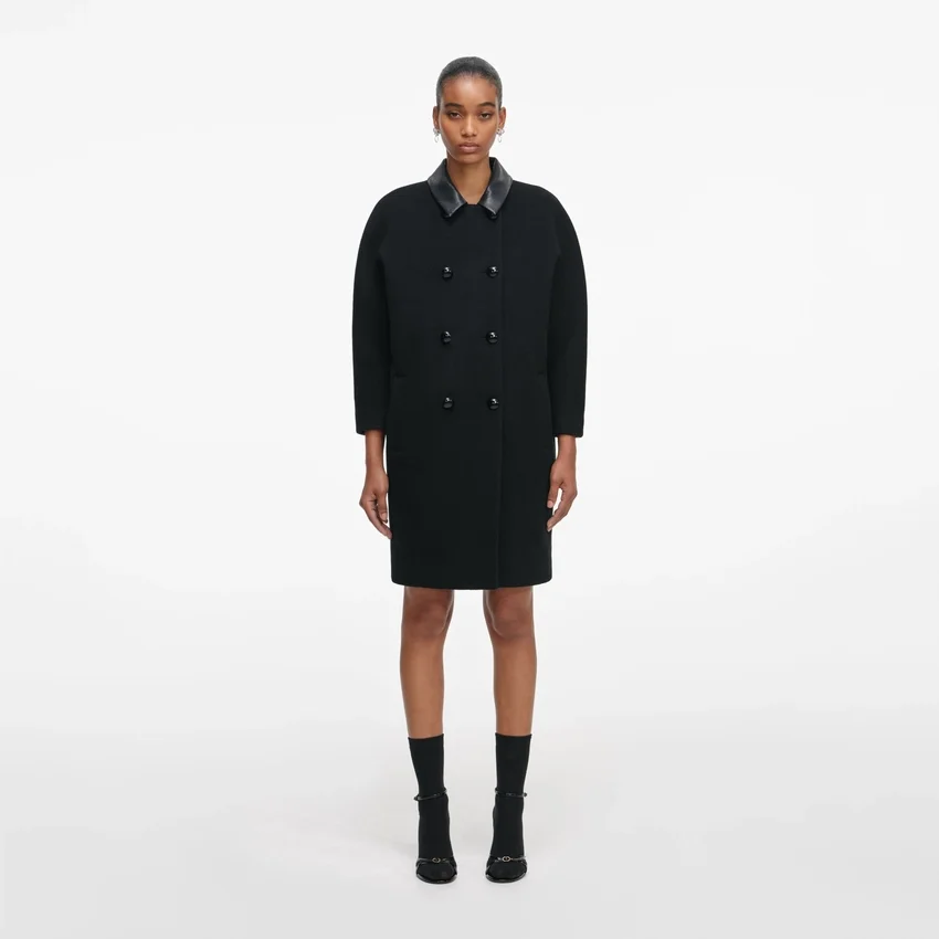 Black Double Breasted Coat Black Double Breasted Coat