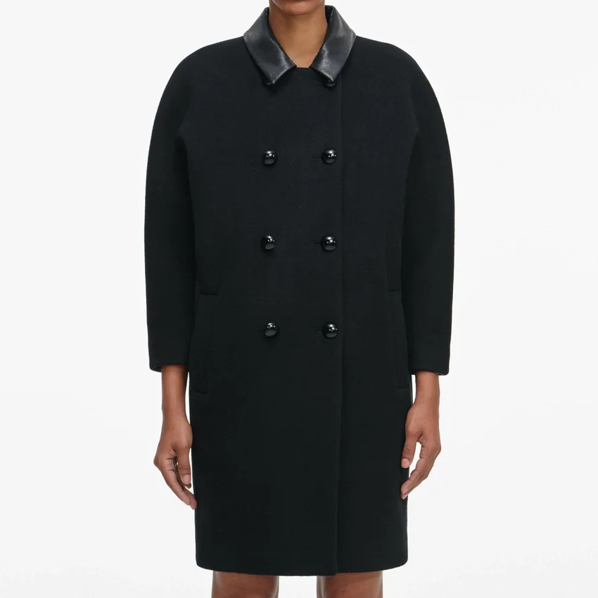 Black Double Breasted Coat Black Double Breasted Coat