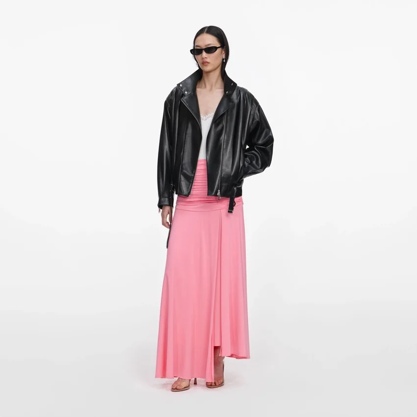 Black Faux Leather Biker Jacket Black Faux Leather Biker Jacket