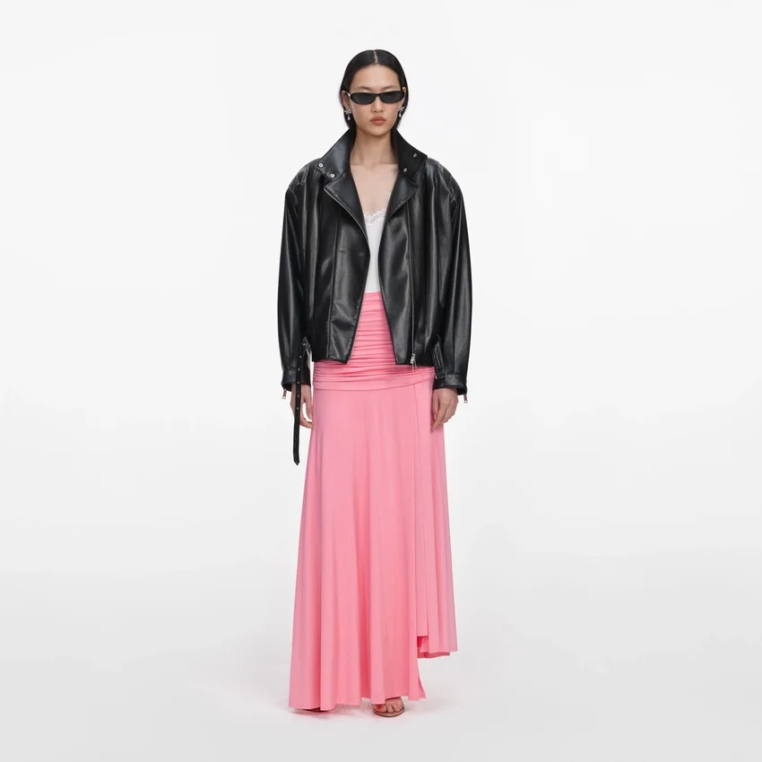 Black Faux Leather Biker Jacket Black Faux Leather Biker Jacket