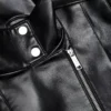 Black Faux Leather Biker Jacket Black Faux Leather Biker Jacket