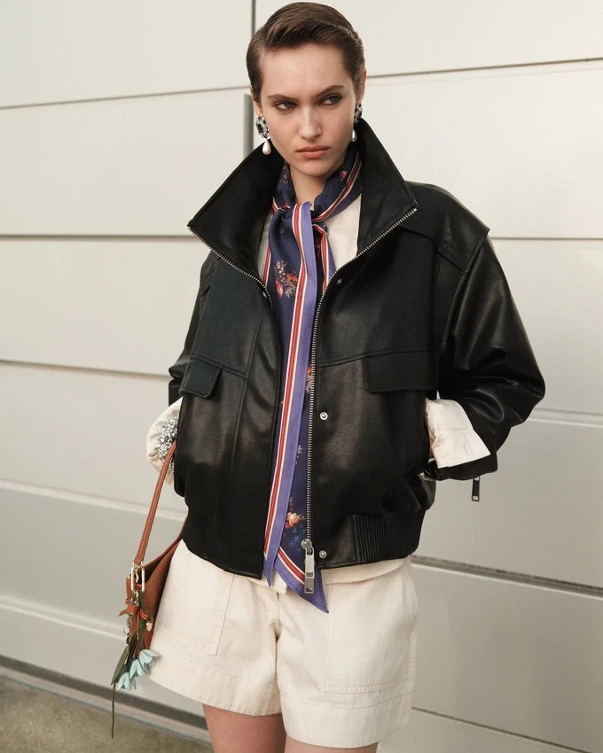 Black Faux Leather Bomber Jacket Black Faux Leather Bomber Jacket