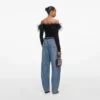 Black Feather Viscose Knit Top Black Feather Viscose Knit Top