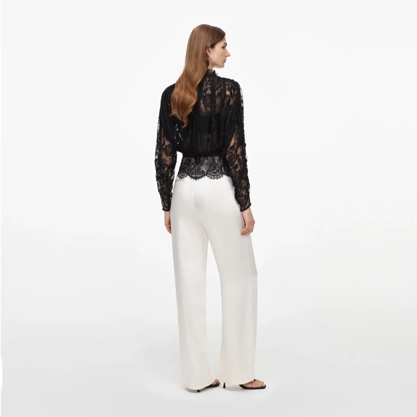 Black Lace High Neck Blouse Black Lace High Neck Blouse