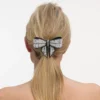 Black Pearl Satin Bow Hairclip Black Pearl Satin Bow Hairclip