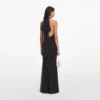 Black Polka Dot Halter Neck Maxi Dress Black Polka Dot Halter Neck Maxi Dress