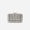 Black Satin Crystal Clutch Bag