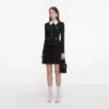 Black Tailored Knit Mini Dress