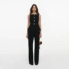 Black Wool Crepe Jumpsuit Black Wool Crepe Jumpsuit