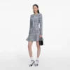 Blue Check Knit Mini Skirt Blue Check Knit Mini Skirt