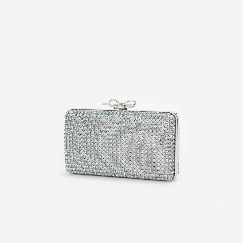 Blue Crystal Chainmail Clutch Bag Blue Crystal Chainmail Clutch Bag