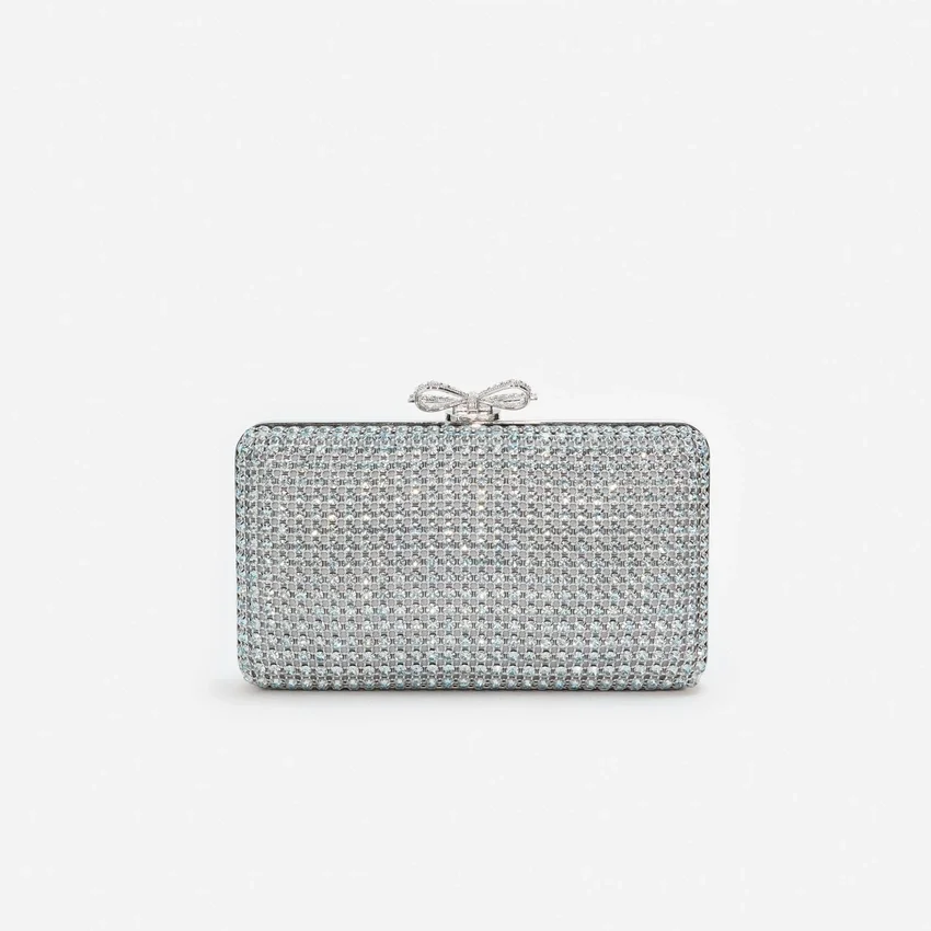Blue Crystal Chainmail Clutch Bag Blue Crystal Chainmail Clutch Bag