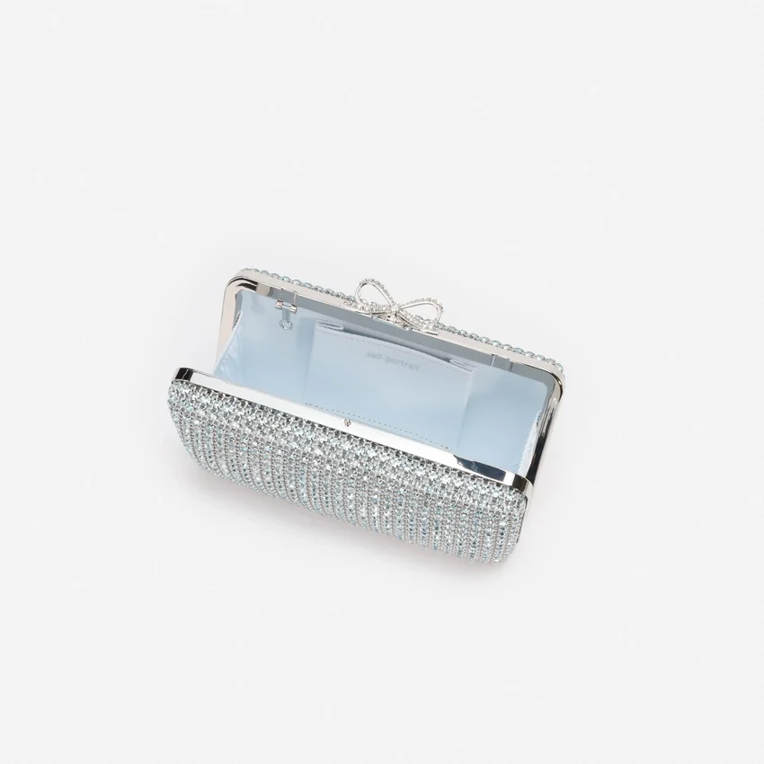 Blue Crystal Chainmail Clutch Bag Blue Crystal Chainmail Clutch Bag