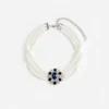 Blue Crystal Pearl Choker Blue Crystal Pearl Choker
