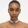 Blue Crystal Pearl Choker Blue Crystal Pearl Choker