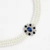 Blue Crystal Pearl Choker Blue Crystal Pearl Choker