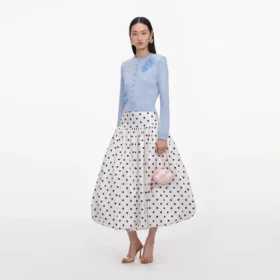 Blue Flower Knit Cardigan