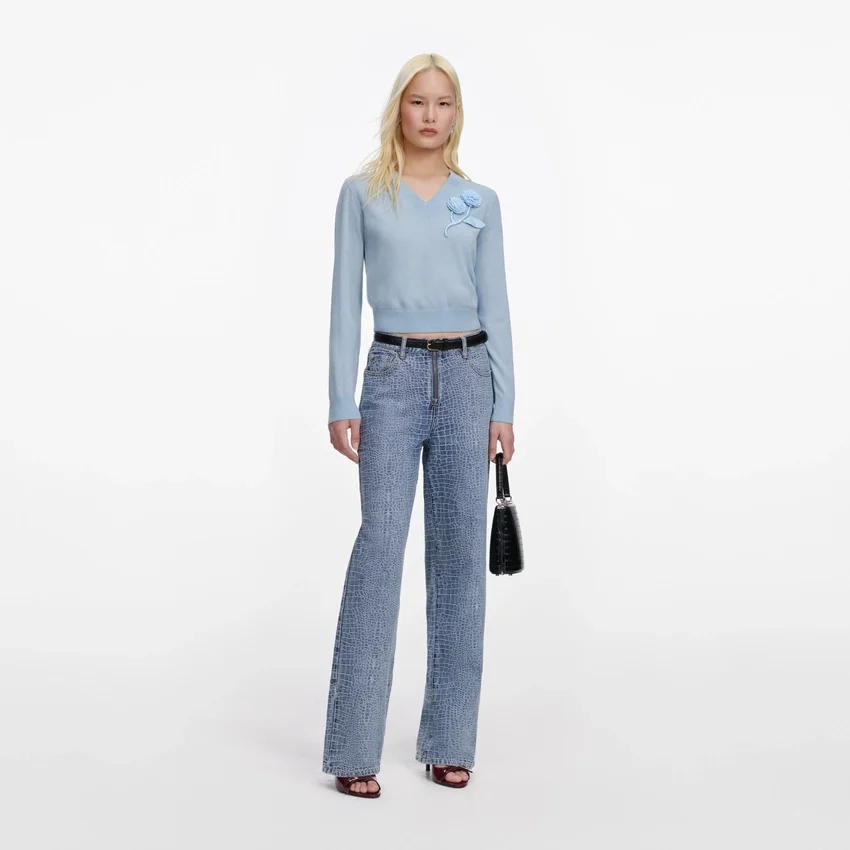Blue Rose Wool Jumper Blue Rose Wool Jumper
