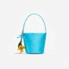 Blue Satin Bucket Bag Blue Satin Bucket Bag