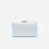 Blue Satin Clutch Bag Blue Satin Clutch Bag