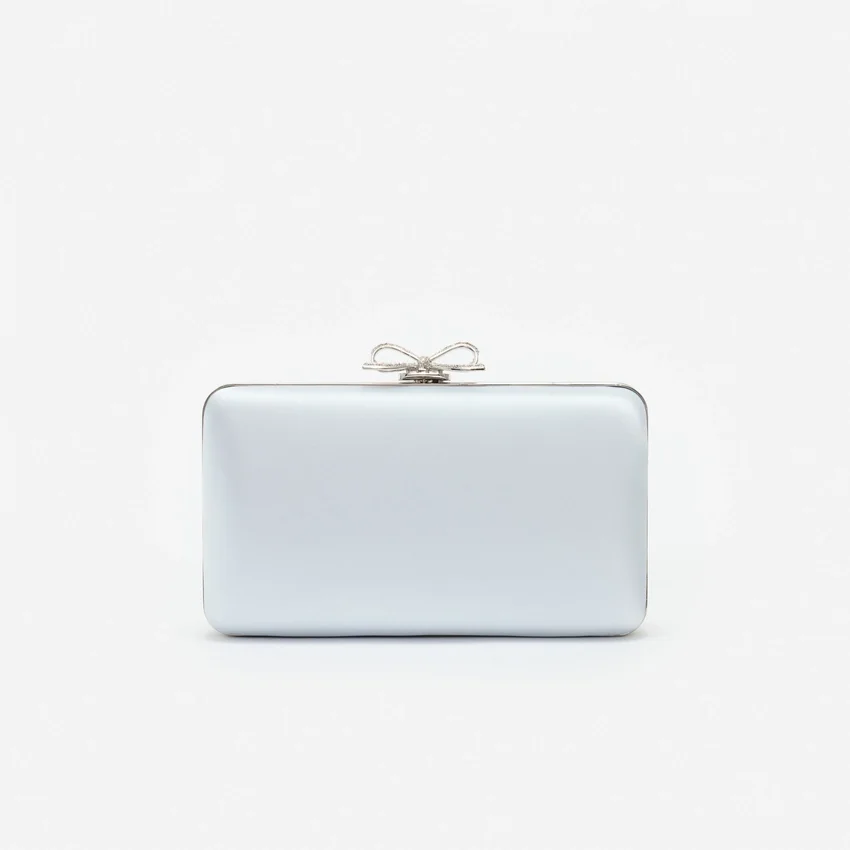 Blue Satin Clutch Bag Blue Satin Clutch Bag