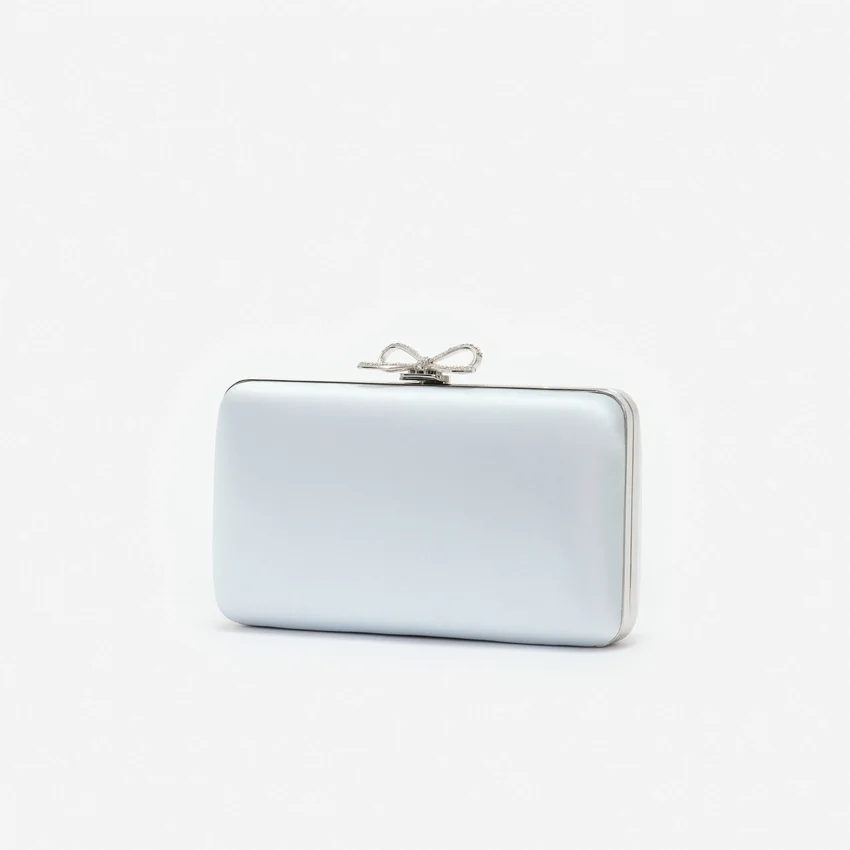 Blue Satin Clutch Bag Blue Satin Clutch Bag