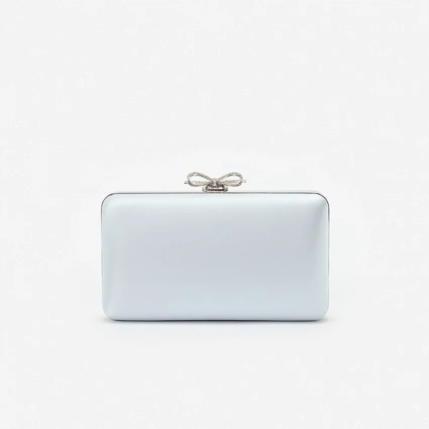 Blue Satin Clutch Bag Blue Satin Clutch Bag