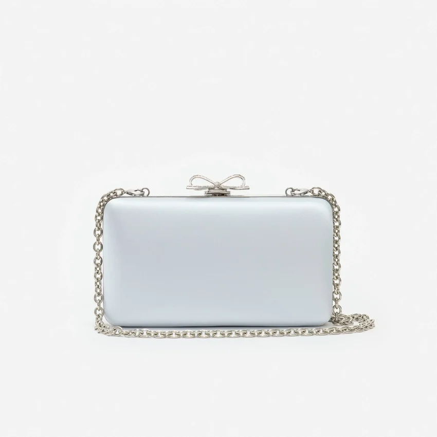 Blue Satin Clutch Bag Blue Satin Clutch Bag