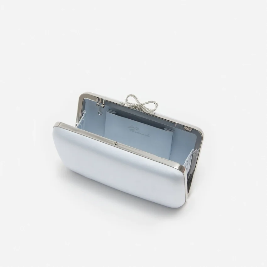 Blue Satin Clutch Bag Blue Satin Clutch Bag