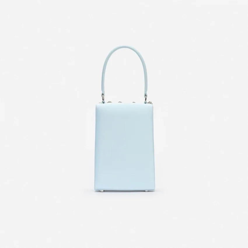Blue Satin Crystal Mini Bow Bag Blue Satin Crystal Mini Bow Bag