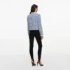 Blue Textured Denim Jacket Blue Textured Denim Jacket