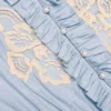 Blue Viscose Lace Midi Dress