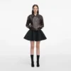 Brown Cropped Leather Jacket Brown Cropped Leather Jacket