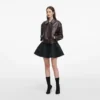 Brown Cropped Leather Jacket Brown Cropped Leather Jacket
