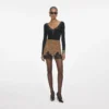 Brown Crystal Chainmail Mini Skirt Brown Crystal Chainmail Mini Skirt