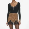 Brown Crystal Chainmail Mini Skirt Brown Crystal Chainmail Mini Skirt