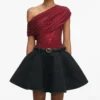 Black Flared Denim Mini Skirt Black Flared Denim Mini Skirt
