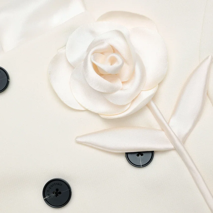 Cream 3D Flower Jacket Cream 3D Flower Jacket